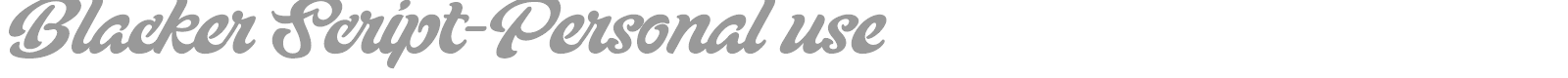 Blacker Script font preview